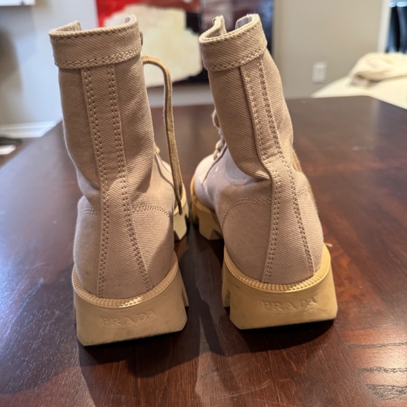 Prada Canvas Combat Boots - Picture 3 of 4
